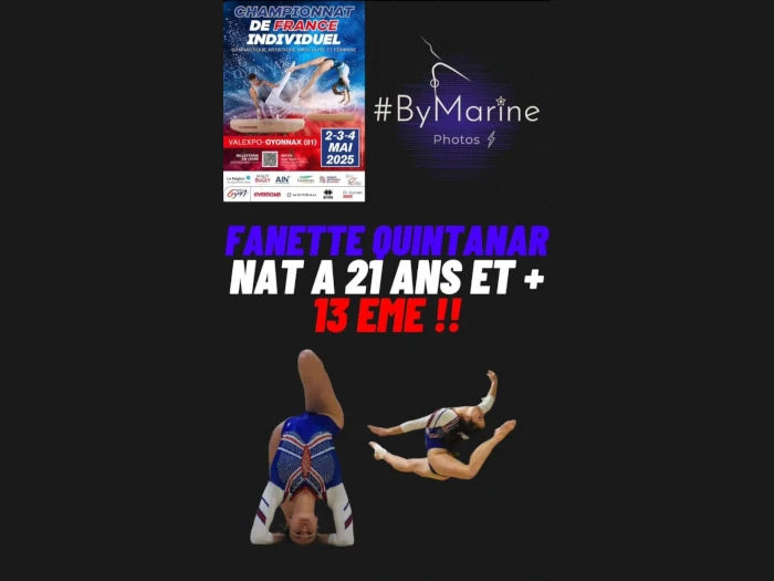 Affiche, championnat de France FFG indiv, Fanette 13e